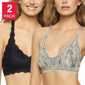 NEW Women's FELINA 2 Pack Lace T-Back Bralette